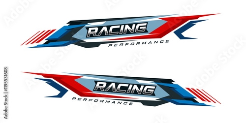 Side body graphic sticker design for car vectors. design stripes sports for car wrap. racing decals for tuning.