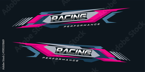 Side body graphic sticker design for car vectors. design stripes sports for car wrap. racing decals for tuning.