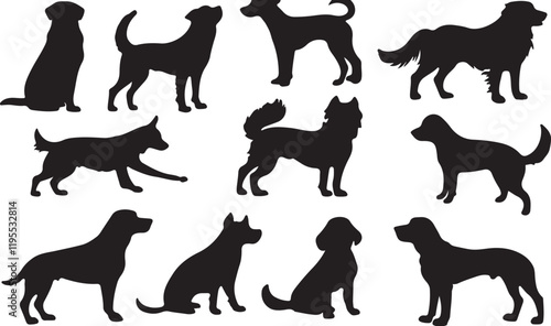 Whispering Wildlife: Enchanting Animal Silhouettes vector illustration |