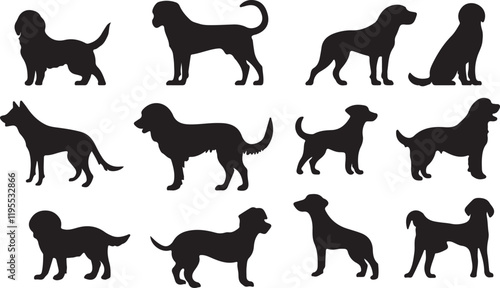 Whispering Wildlife: Enchanting Animal Silhouettes vector illustration |