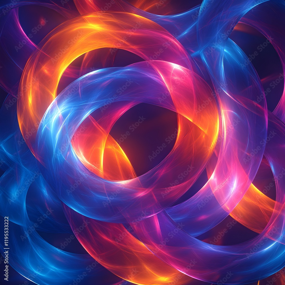 Vibrant Geometric Circle Pattern - Generative AI