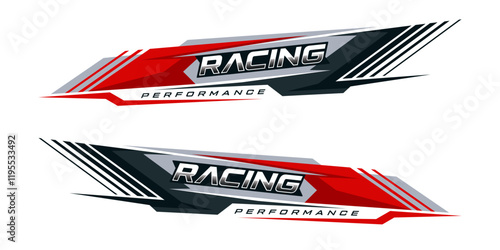 Side body graphic sticker design for car vectors. design stripes sports for car wrap. racing decals for tuning.