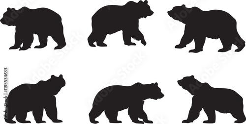 Whispering Wildlife: Enchanting Animal Silhouettes vector illustration |