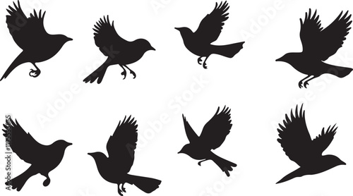 Whispering Wildlife: Enchanting Animal Silhouettes vector illustration |