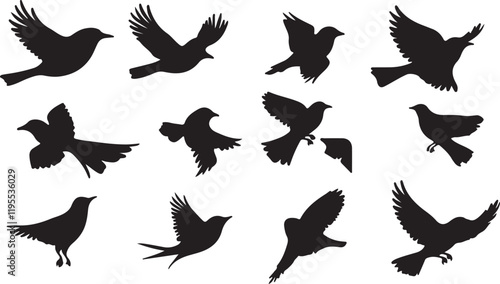 Whispering Wildlife: Enchanting Animal Silhouettes vector illustration |
