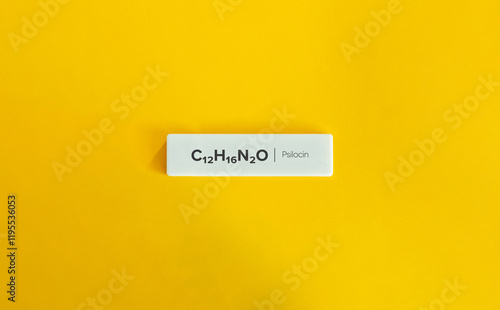 Psilocin (C₁₂H₁₆N₂O) Banner. photo