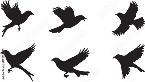 Whispering Wildlife: Enchanting Animal Silhouettes vector illustration |