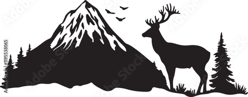 Whispering Wildlife: Enchanting Animal Silhouettes vector illustration |