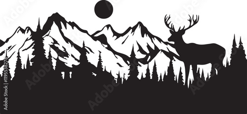 Whispering Wildlife: Enchanting Animal Silhouettes vector illustration |