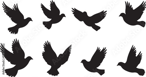Whispering Wildlife: Enchanting Animal Silhouettes vector illustration |
