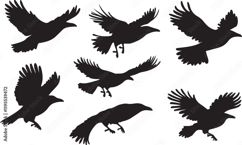 Obraz premium Whispering Wildlife: Enchanting Animal Silhouettes vector illustration |