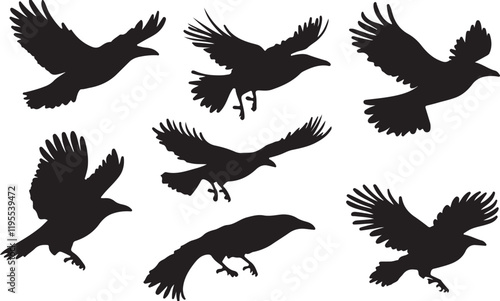 Whispering Wildlife: Enchanting Animal Silhouettes vector illustration |