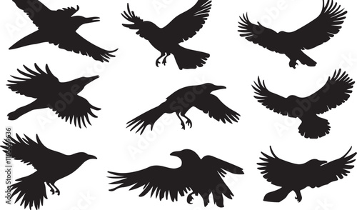 Whispering Wildlife: Enchanting Animal Silhouettes vector illustration |
