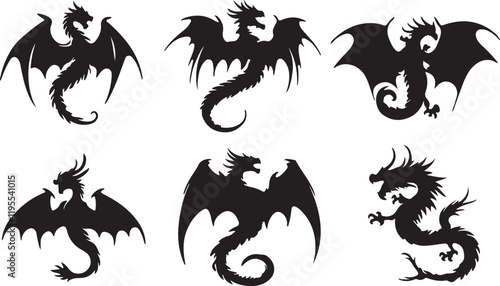 Whispering Wildlife: Enchanting Animal Silhouettes vector illustration |