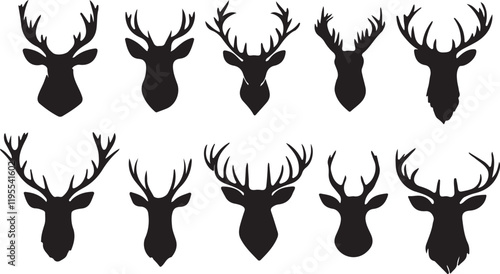 Whispering Wildlife: Enchanting Animal Silhouettes vector illustration |