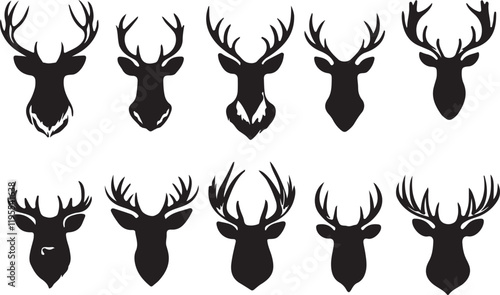 Whispering Wildlife: Enchanting Animal Silhouettes vector illustration |