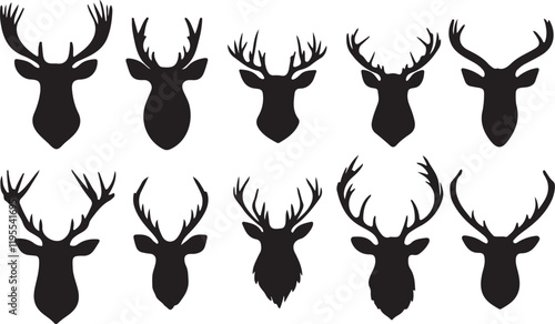 Whispering Wildlife: Enchanting Animal Silhouettes vector illustration |