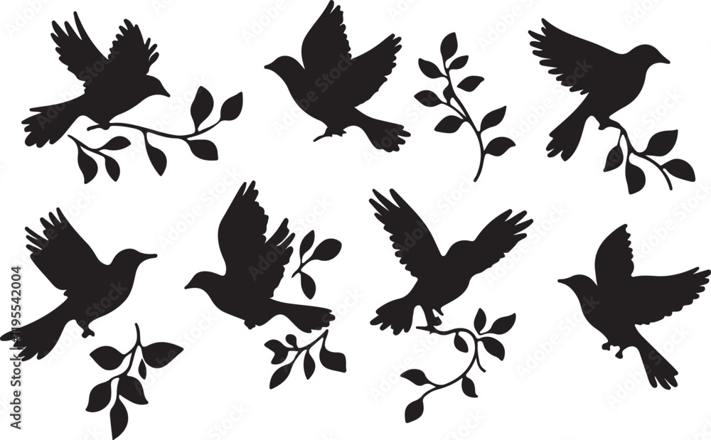 Fototapeta premium Whispering Wildlife: Enchanting Animal Silhouettes vector illustration | 