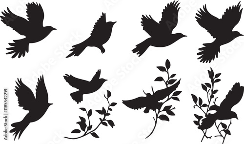 Whispering Wildlife: Enchanting Animal Silhouettes vector illustration |
