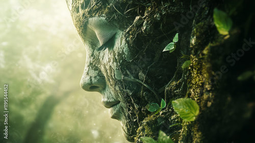 Concept drawing of mother nature or Gaia	
