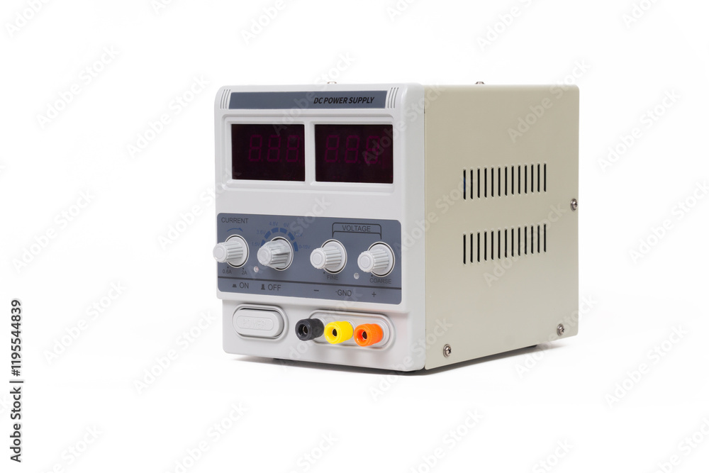 Obraz premium DC Power Supply Unit on White Background
