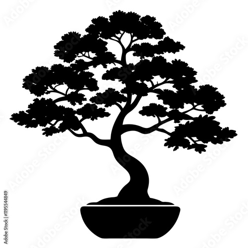 bonsai tree isolated on white