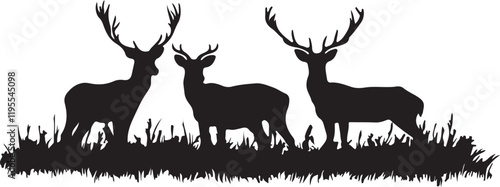 Whispering Wildlife: Enchanting Animal Silhouettes vector illustration |
