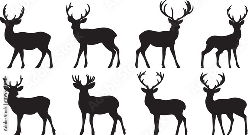 Whispering Wildlife: Enchanting Animal Silhouettes vector illustration |
