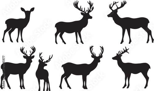 Whispering Wildlife: Enchanting Animal Silhouettes vector illustration |
