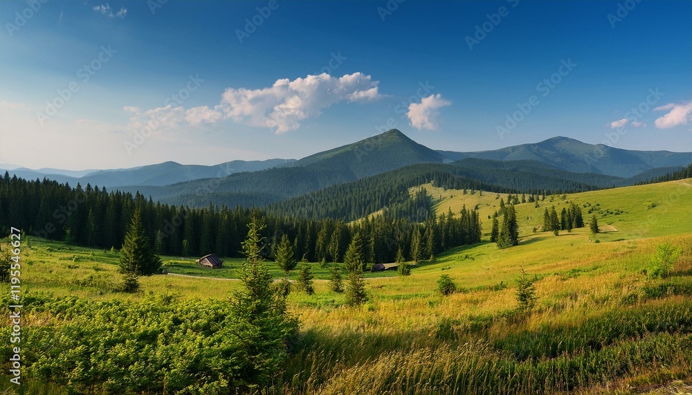 Fototapeta premium carpathian mountains near yaremche and bukovel the photo shows mount makovitsa and makovitsky meadows