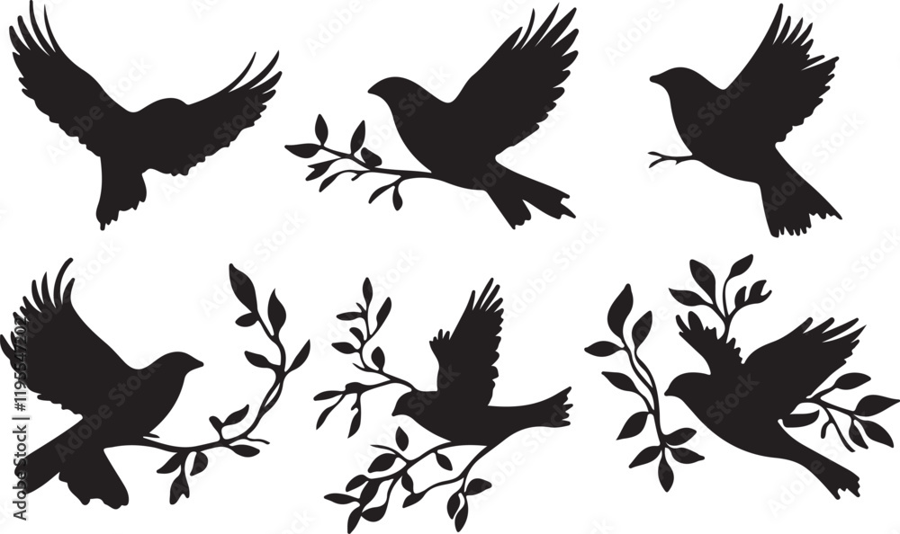 Obraz premium Whispering Wildlife: Enchanting Animal Silhouettes vector illustration | 