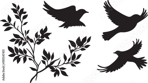 Whispering Wildlife: Enchanting Animal Silhouettes vector illustration |
