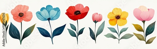 Wallpaper Mural A vibrant collection of floral bouquets, leaves, and compositions. Perfect for wedding decor, digital designs, and romantic themes. Torontodigital.ca