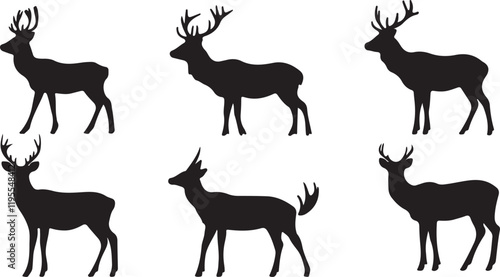 Whispering Wildlife: Enchanting Animal Silhouettes vector illustration |
