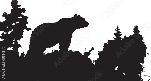 Whispering Wildlife: Enchanting Animal Silhouettes vector illustration |
