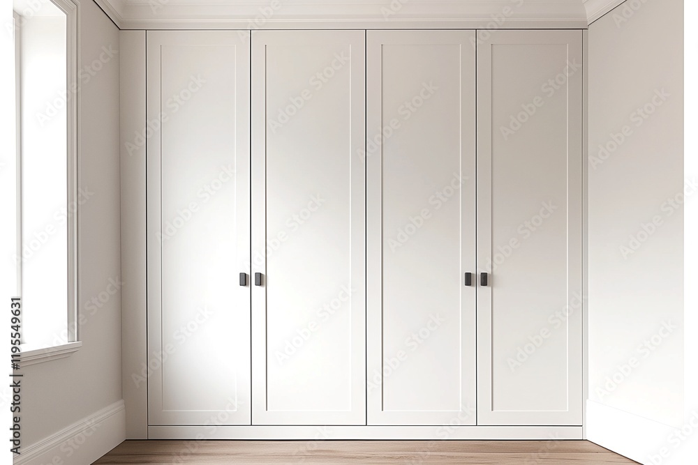 Elegant white built-in wardrobe Elegant white built-in wardrobe