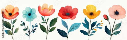 Wallpaper Mural A vibrant collection of floral bouquets, leaves, and compositions. Perfect for wedding decor, digital designs, and romantic themes. Torontodigital.ca