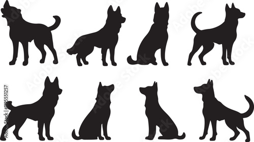 Whispering Wildlife: Enchanting Animal Silhouettes vector illustration |
