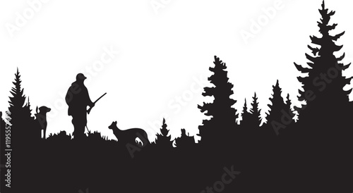Whispering Wildlife: Enchanting Animal Silhouettes vector illustration |