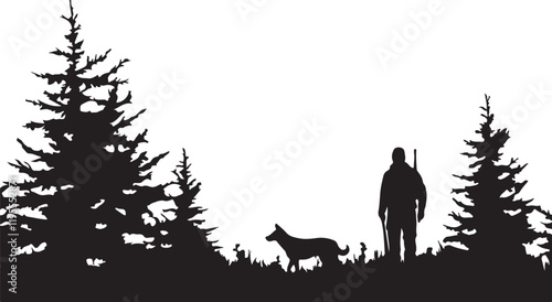 Whispering Wildlife: Enchanting Animal Silhouettes vector illustration |