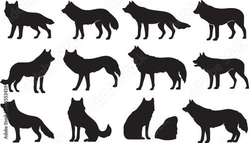 Whispering Wildlife: Enchanting Animal Silhouettes vector illustration |