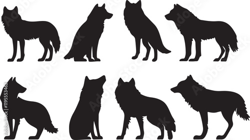 Whispering Wildlife: Enchanting Animal Silhouettes vector illustration |