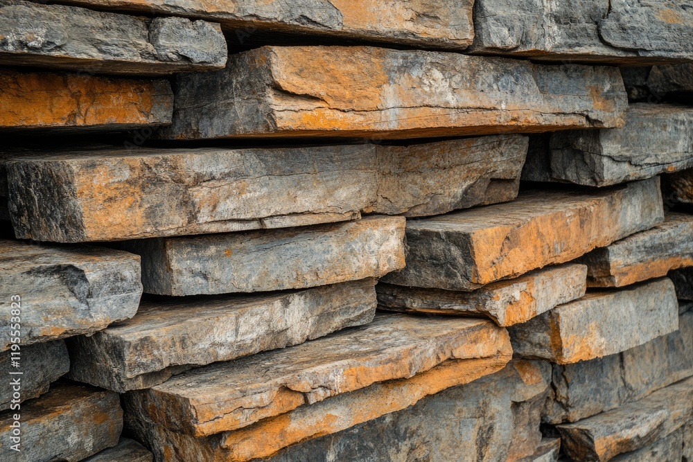 Artistic Composition of Brick Pile - Textured Background with Clay Blocks in Warm Brown Tones Artistic Composition of Brick Pile - Textured Background with Clay Blocks in Warm Brown Tones
