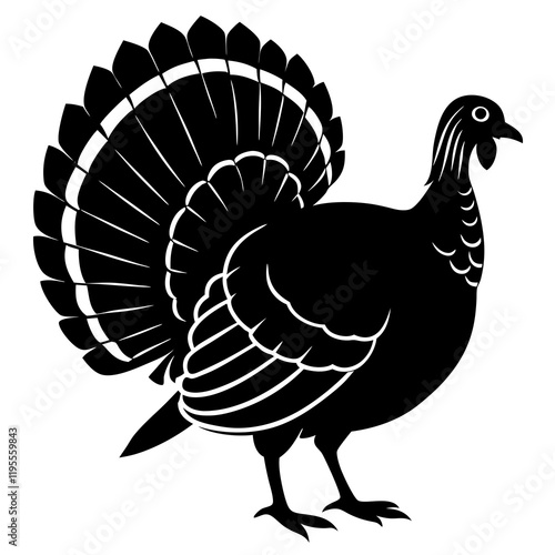 Turkey  silhouette vector illustration