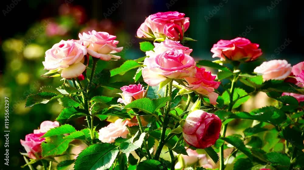 A beautiful pink rose in full bloom, surrounded by blurred greenery. The delicately layered petals reveal bright, warm colors, with natural gradations. A beautiful pink rose in full bloom, surrounded by blurred greenery. The delicately layered petals reveal bright, warm colors, with natural gradations.