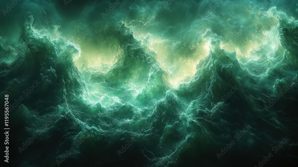 Abstract green and yellow swirling cloudscape. Abstract green and yellow swirling cloudscape.
