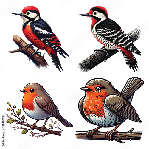 Birds vector collection 