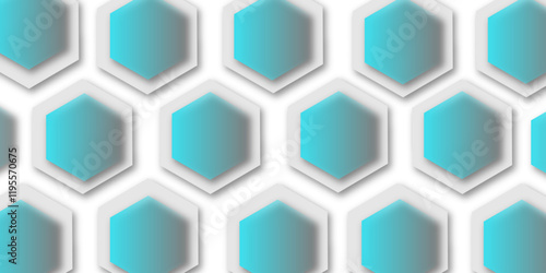 Abstract colourful hexagon technology geometric pattern concept white background. Use for template, wallpaper, website vector illustration.