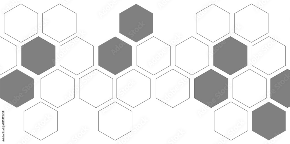 Abstract white and grey hexagon technology geometric pattern concept white background. Use for template, wallpaper, website vector illustration. Abstract white and grey hexagon technology geometric pattern concept white background. Use for template, wallpaper, website vector illustration.
