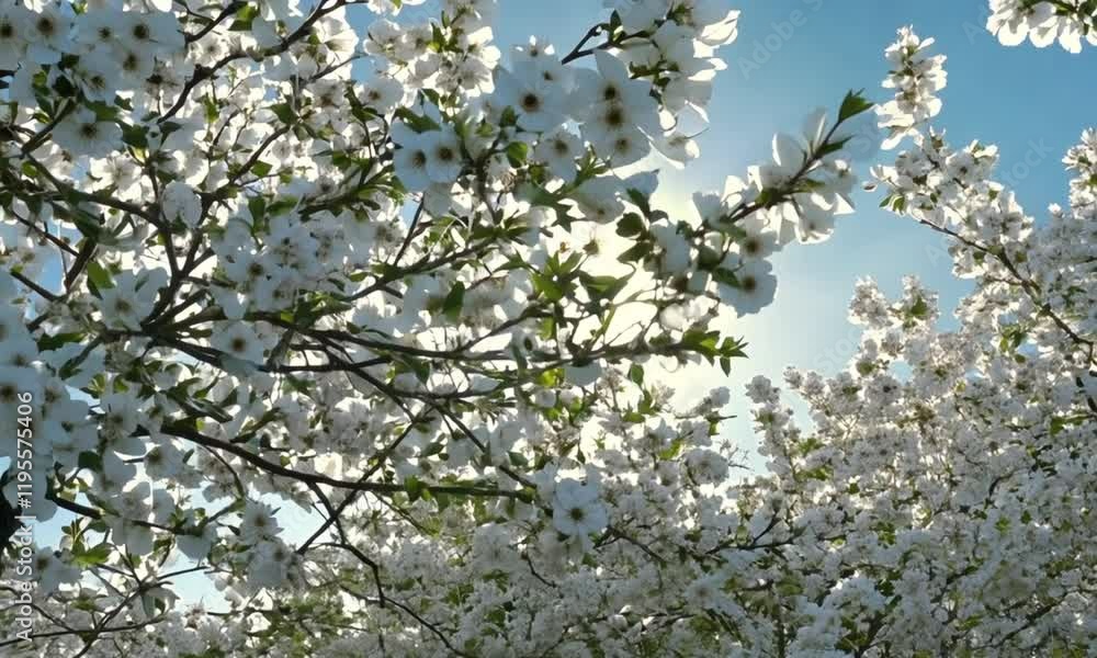 a magnificent view of the sun radiating through a foliage of flowers a magnificent view of the sun radiating through a foliage of flowers